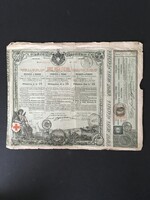 Ritka! Olasz Vöröskereszt Prémiumkötvénye 1885.