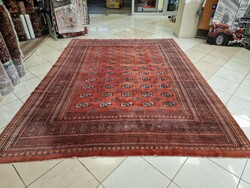 Hatalmas 250x330 álomszép pakisztáni bokhara kézi gyapjú perzsa szőnyeg BFZ812