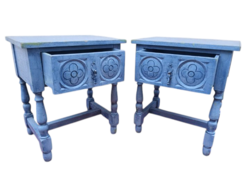 Provence shabby chic festett kicsi éjjeli szekrény 2db. Alkudható.
