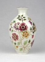 1U420 Vajszínű, aranyozott, pillangós Zsolnay porcelán váza 14 cm