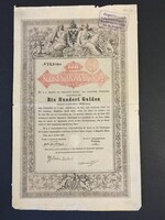 Osztrák Államadóssági Kötvény 1000 Gulden 1868.