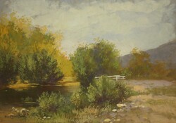 Rainerné Istvánffy Gabriella (1875-1964) : Vízparti táj