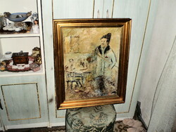 Szignózott olaj festmény