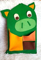 RETRO "Mazsola" formájú textil (filc) zsebes fali tároló 45 cm