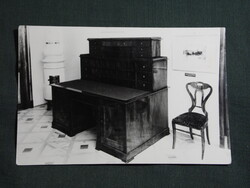 Képeslap,Nagycenk,Széchenyi kastély,múzeum,dolgozó szoba látkép,részlet, 1982-