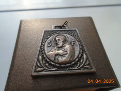 Antik Assisi Szent Ferenc vallásos medál