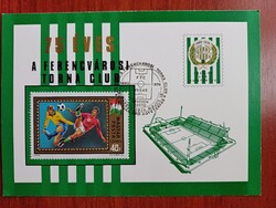 75 éves a Ferencvárosi Torna Club emléklap emlékbélyegzéssel