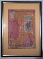 Fischer Ernő (1914- 2002): Absztrakt kompozíció, 1992
