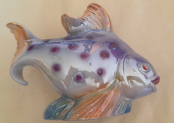 Asztali porcelán lámpa test 07 - halacska aromalámpa parfümlámpa párologtató irizáló búra 20x15﻿x8cm