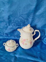 THUN rózsás kávé / tea kiöntő + cukortartó