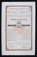 Varasd-Goluboveczi Helyi Érdekű Vasút elsőbbségi részvény 200 forint 1889 (CRO)