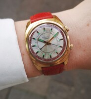 Poljot ébresztős vintage mechanikus karóra 1970-es évekből - Szervizelve, Tiktakwatch garanciával