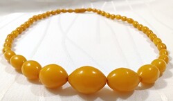 RÉGI BOROSTYÁN? MŰANYAG?BAKELIT?NYAKLÁNC 58 CM