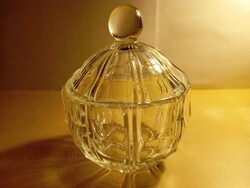 Régi üveg cukortartó