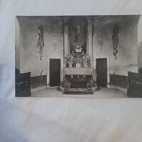 Retro képeslap: Nagycenk Széchenyi mauzóleum oltára 1965.