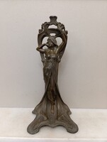 Szecessziós szobor antik konyhai kínáló tál lábazat spiáter lány jugendstil 894 1772