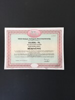 THUR Húsipar Gyöngyös Rt. Részvény 1992.