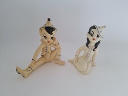 Bakelit (?) műanyag figura pár, manók, 2 db egyben