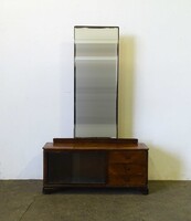 1V132 Régi tükrös előszoba szekrény pipere tükör 178 x 111 cm