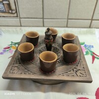 Retro italos készlet, fa tartóval eladó!