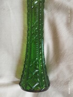 Zöld antik üveg váza gyönyörű 26 cm