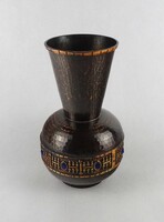 1V137 Iparművészeti réz LIGNIFER váza 20.7 cm