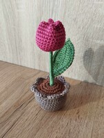 Horgolt tulipán