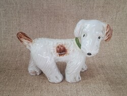 Izsépy kerámia figura, kutya, 13,3 cm