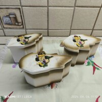 Retro kerámia, fedeles kínáló, fűszertartó 3 db eladó!