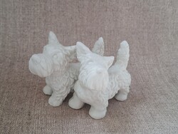 Schaubachkunst porcelán kutyapár, terrierek