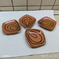Kerámia kávéskészlet alátét eladó! 4 személyes Full art-deco Tófej kávéskészlet eladó!  eladó!