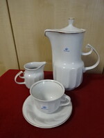 Hollóházi porcelán, egy személyes teáskészlet, Bakony Füszért jelzéssel. Jókai.