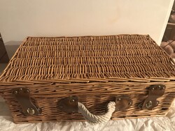 KOSÁR - PIKNIK - NAGY - 56 x 31 x 21 cm - EXKLUZÍV - ÚJSZERŰ - OSZTRÁK  - HIBÁTLAN