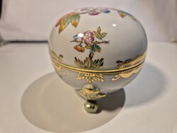 Herendi porcelán viktória mintás bonbonier, lábakkal