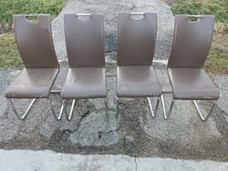 4 db . retro krómozott csővázas szék