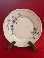 6 db Zsolnay búzavirág mintás nagyméretű porcelán lapostányér, 24x3 cm.