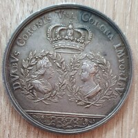 Vestner, VI. Károly, 1711-1740. prágai koronázása 1723 ezüst emlékérem