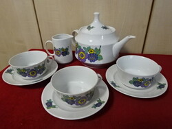 Alföldi porcelán, háromszemélyes teáskészlet, ritka minta. Jókai