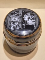 Szász Endre tégely - Hollóházi porcelán