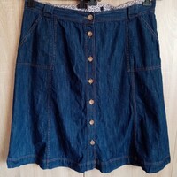 ANTHOLOGY denim moletti elöl gombos farmerszoknya XXL-3XL