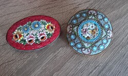 Old Beautiful Mosaic Brooch Mille Fiori