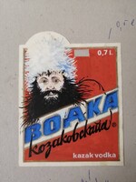 KAZAK VODKA - ANTIK SZESZESITAL CIMKE TERV - TUS-AKVARELL