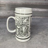 Hollóháza Hungary KBFI porcelán korsó