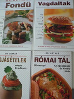 Dr. Oetker receptkönyvek 1. 4 db könyv egyben Római tál, Fondü, Vagdaltak, Tojásételek