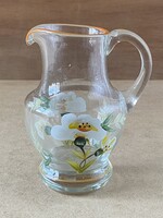 VIRÁG FESTÉSÚ, RETRO, FÜLES ÜVEG KANCSÓ 12.5 CM
