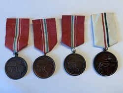 4 darab asztalitenisz bronzérem 1979-1980-ból