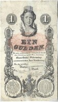 1 gulden / forint 1858 restaurált ritka 2.