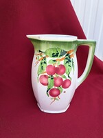 Gyönyörű meggyes cseresznyés gyümölcsös Gránit limonádés kancsó vizeskancsó  midcentury modern
