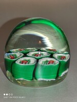 Antik régi muránói  üveg levélnehezék