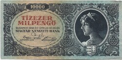 10000 tízezer milpengő 1946 5. Alacsony sorszám "001056" Eltolódott hátlap